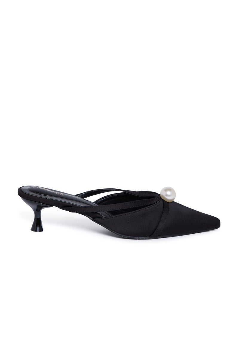 Geoomnii Mid Heel Mules for Women – Stylish Backless Slip-On Heels for Office, Party & Everyday Wear - Image 2
